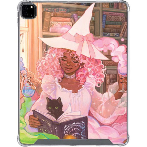 Pink Anime Witch Girls in Library with Cats by Ivy Dolamore iPad Pro 12.9in (2020) Clear Case