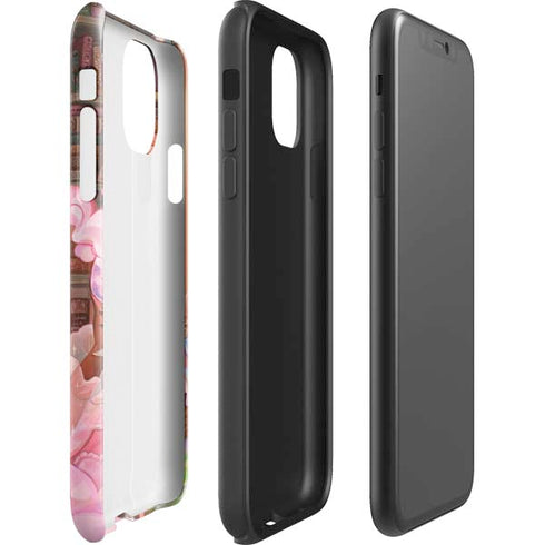 Pink Anime Witch Girls in Library with Cats by Ivy Dolamore iPhone 11 Impact Case