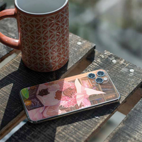 Pink Anime Witch Girls in Library with Cats by Ivy Dolamore iPhone 11 Pro Skin