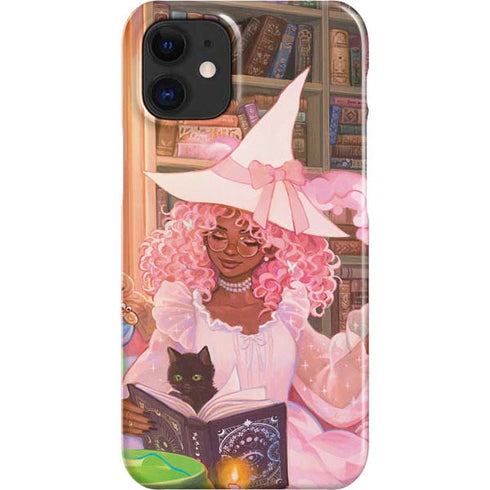 Pink Anime Witch Girls in Library with Cats by Ivy Dolamore iPhone 12 Mini Lite Case