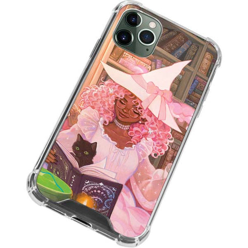Pink Anime Witch Girls in Library with Cats by Ivy Dolamore iPhone 12 Pro Clear Case