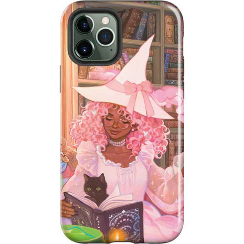 Pink Anime Witch Girls in Library with Cats by Ivy Dolamore iPhone 12 Pro Impact Case