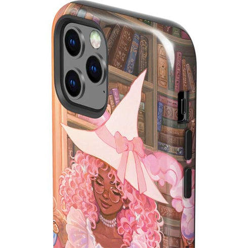 Pink Anime Witch Girls in Library with Cats by Ivy Dolamore iPhone 12 Pro Impact Case
