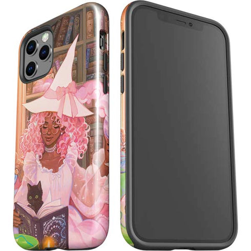 Pink Anime Witch Girls in Library with Cats by Ivy Dolamore iPhone 12 Pro Impact Case