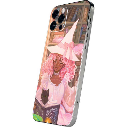 Pink Anime Witch Girls in Library with Cats by Ivy Dolamore iPhone 12 Pro Max Skin