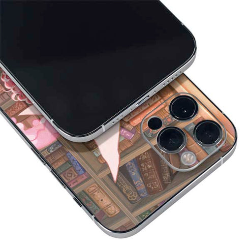 Pink Anime Witch Girls in Library with Cats by Ivy Dolamore iPhone 12 Pro Max Skin