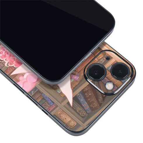 Pink Anime Witch Girls in Library with Cats by Ivy Dolamore iPhone 13 Skin