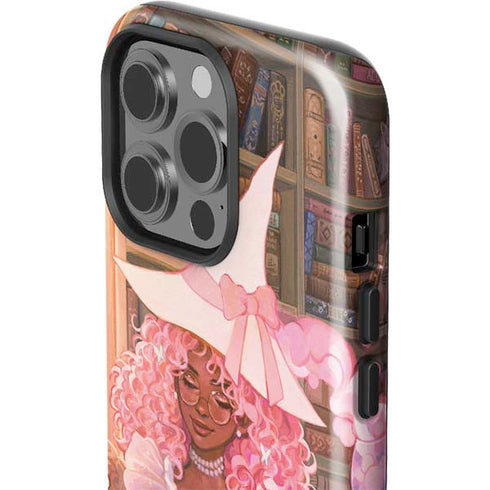 Pink Anime Witch Girls in Library with Cats by Ivy Dolamore iPhone 15 Pro Impact Case