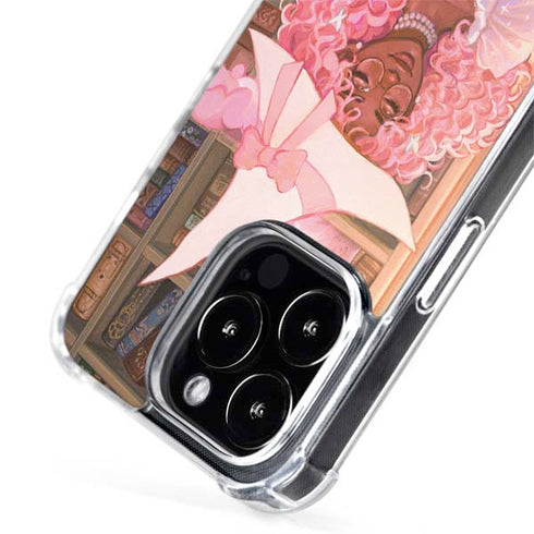 Pink Anime Witch Girls in Library with Cats by Ivy Dolamore iPhone 15 Pro MagSafe Case