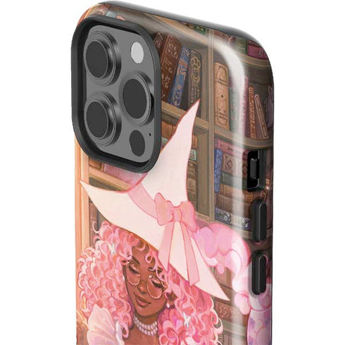 Pink Anime Witch Girls in Library with Cats by Ivy Dolamore iPhone 15 Pro Max Impact Case