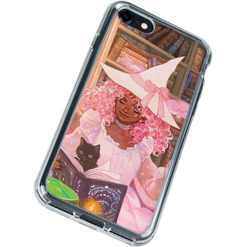 Pink Anime Witch Girls in Library with Cats by Ivy Dolamore iPhone SE (2nd & 3rd Gen) Clear Case