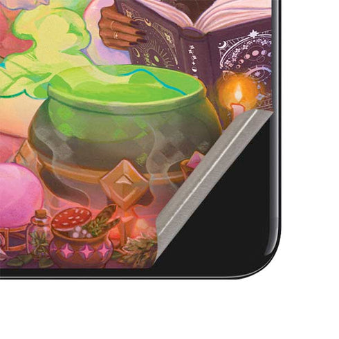 Pink Anime Witch Girls in Library with Cats by Ivy Dolamore iPhone SE (2nd & 3rd Gen) Skin