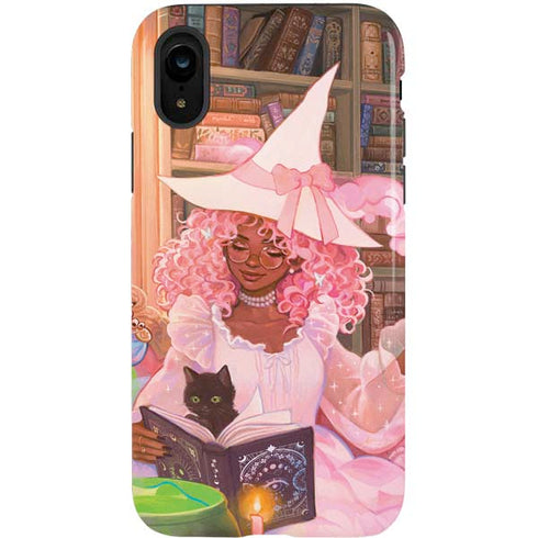 Pink Anime Witch Girls in Library with Cats by Ivy Dolamore iPhone XR Pro Case