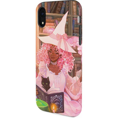 Pink Anime Witch Girls in Library with Cats by Ivy Dolamore iPhone XR Pro Case