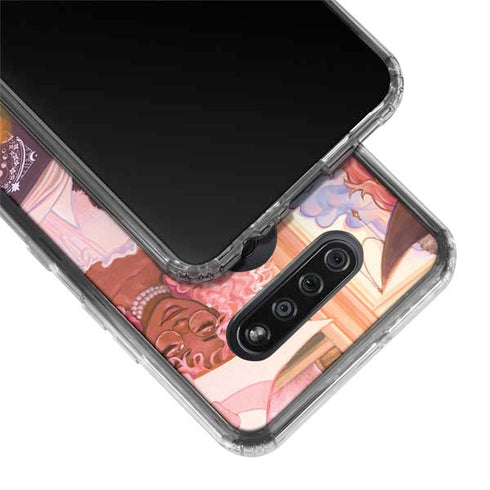 Pink Anime Witch Girls in Library with Cats by Ivy Dolamore LG K51/Q51 Clear Case