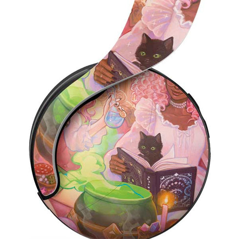 Pink Anime Witch Girls in Library with Cats by Ivy Dolamore PULSE 3D Wireless Headset for PS5 Skin