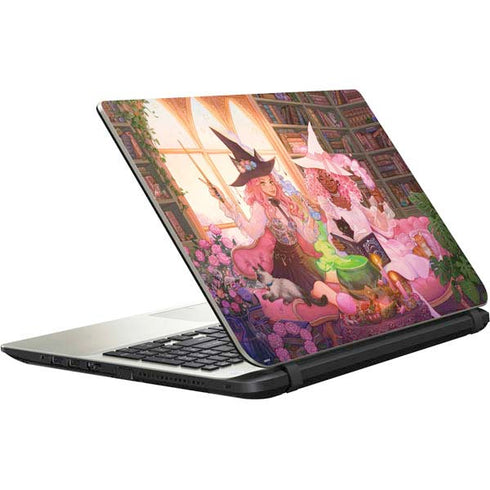 Pink Anime Witch Girls in Library with Cats by Ivy Dolamore Satellite L50-B / S50-B Skin
