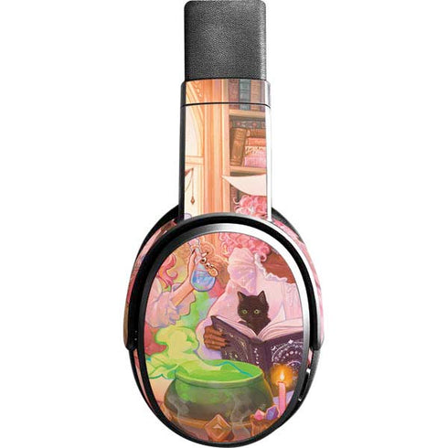 Pink Anime Witch Girls in Library with Cats by Ivy Dolamore Skullcandy Crusher Wireless Skin