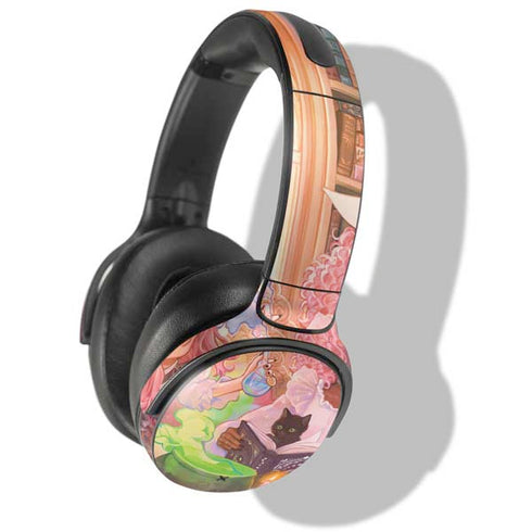 Pink Anime Witch Girls in Library with Cats by Ivy Dolamore Skullcandy Venue Skin