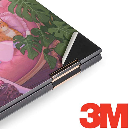 Pink Anime Witch Girls in Library with Cats by Ivy Dolamore HP Spectre Skin