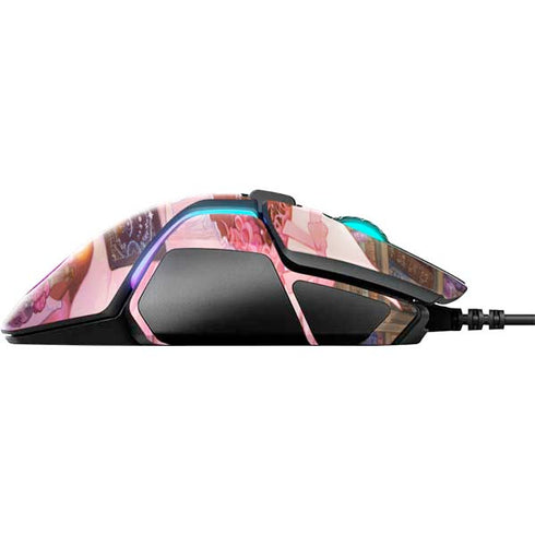 Pink Anime Witch Girls in Library with Cats by Ivy Dolamore SteelSeries Rival 600 Gaming Mouse Skin