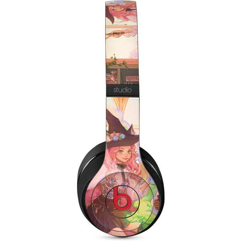 Pink Anime Witch Girls in Library with Cats by Ivy Dolamore Studio Wireless Skin