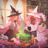 Pink Anime Witch Girls in Library with Cats by Ivy Dolamore Surface Book 2 15in Skin