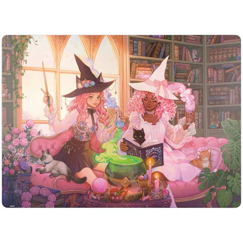 Pink Anime Witch Girls in Library with Cats by Ivy Dolamore Surface Laptop 4 15in Skin