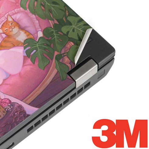 Pink Anime Witch Girls in Library with Cats by Ivy Dolamore Lenovo ThinkPad Skin