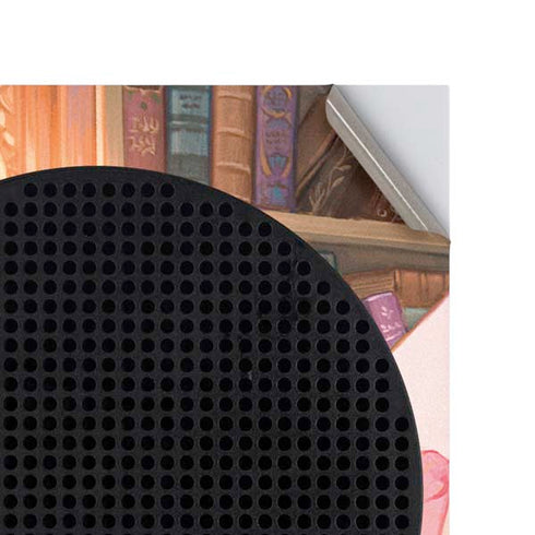 Pink Anime Witch Girls in Library with Cats by Ivy Dolamore Xbox Series S Console Skin