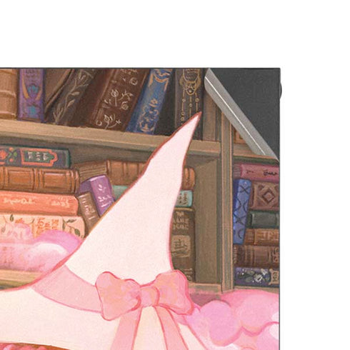 Pink Anime Witch Girls in Library with Cats by Ivy Dolamore Xbox Series X Console Skin