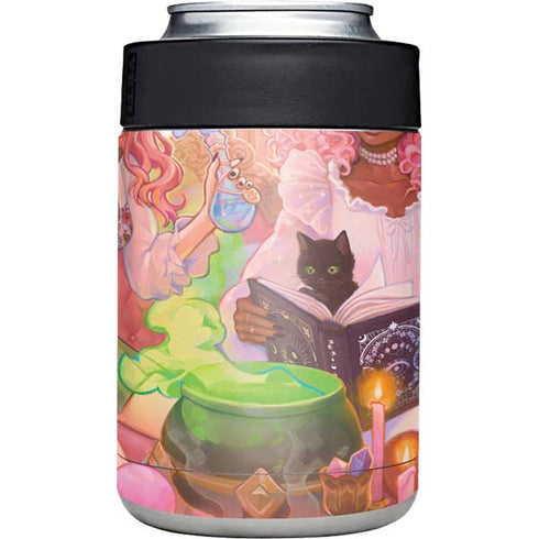 Pink Anime Witch Girls in Library with Cats by Ivy Dolamore Yeti Colster Can Insulator Skin