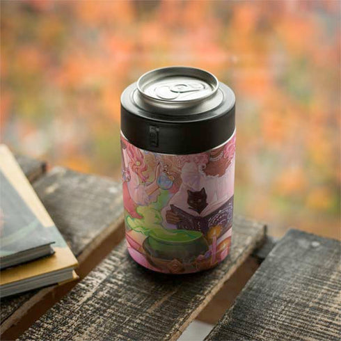 Pink Anime Witch Girls in Library with Cats by Ivy Dolamore Yeti Colster Can Insulator Skin