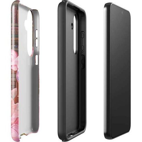 Pink Anime Witch Girls in Library with Cats by Ivy Dolamore Galaxy S24 Plus Impact Case