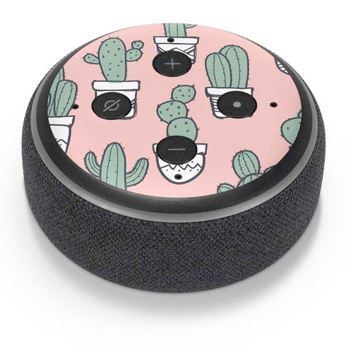 Pink Cactus Amazon Echo Dot Skin