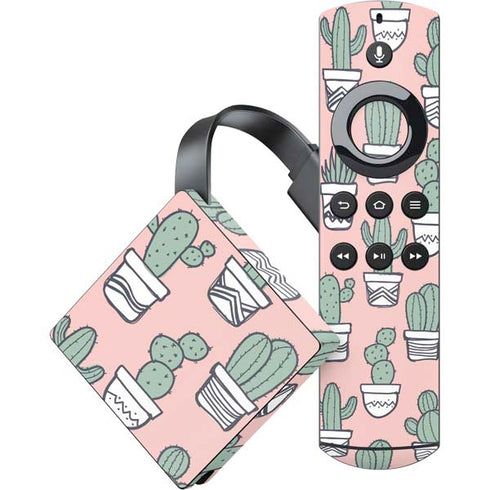 Pink Cactus Amazon Fire TV Skin