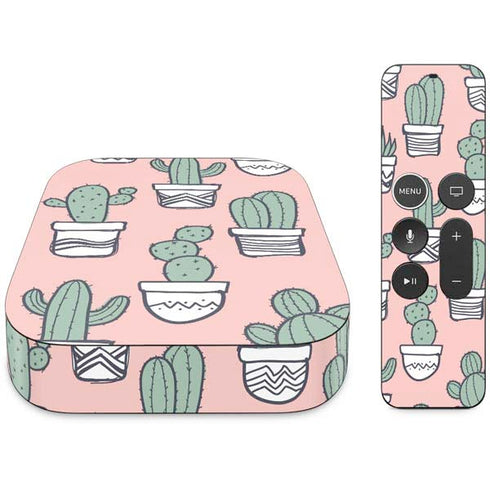 Pink Cactus Apple TV Skin