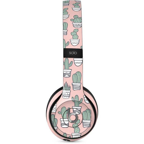 Pink Cactus Beats Solo 2 Wired Skin