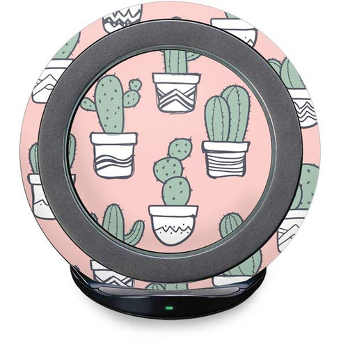 Pink Cactus Fast Charge Wireless Charging Stand Skin