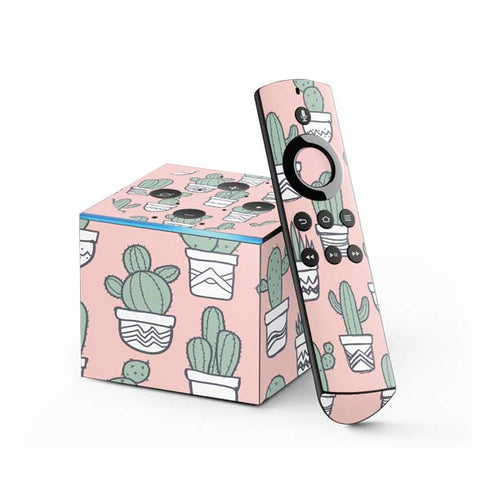 Pink Cactus Fire TV Cube Skin