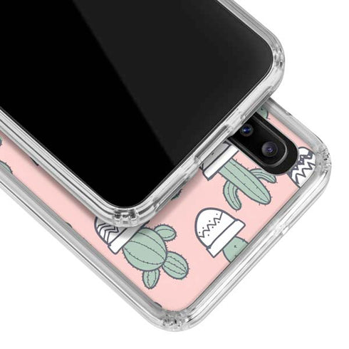 Pink Cactus Galaxy A30 Clear Case