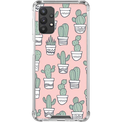 Pink Cactus Galaxy A32 5G Clear Case