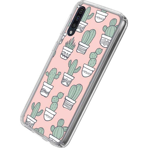 Pink Cactus Galaxy A50 Clear Case