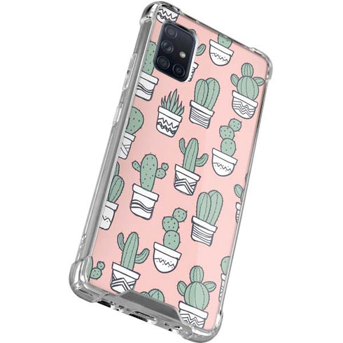 Pink Cactus Galaxy A51 5G Clear Case