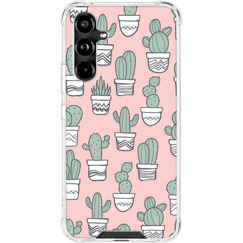 Pink Cactus Galaxy A54 5G Clear Case