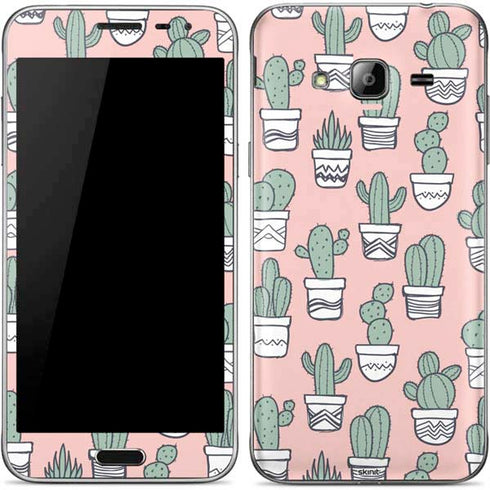 Pink Cactus Galaxy J3 Skin