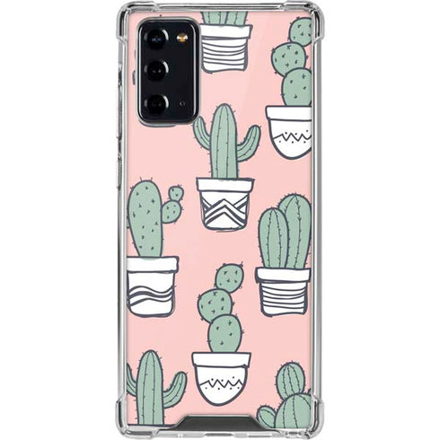 Pink Cactus Galaxy Note20 5G Clear Case