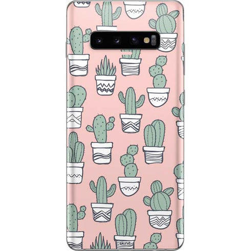 Pink Cactus Galaxy S10 Plus Skin