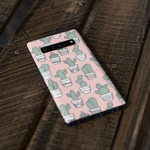 Pink Cactus Galaxy S10 Plus Skin