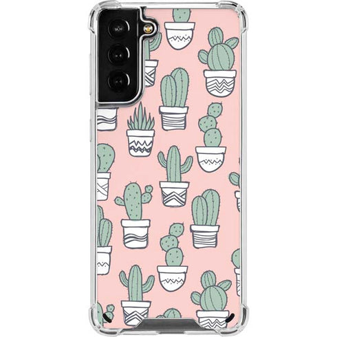 Pink Cactus Galaxy S21 Plus 5G Clear Case